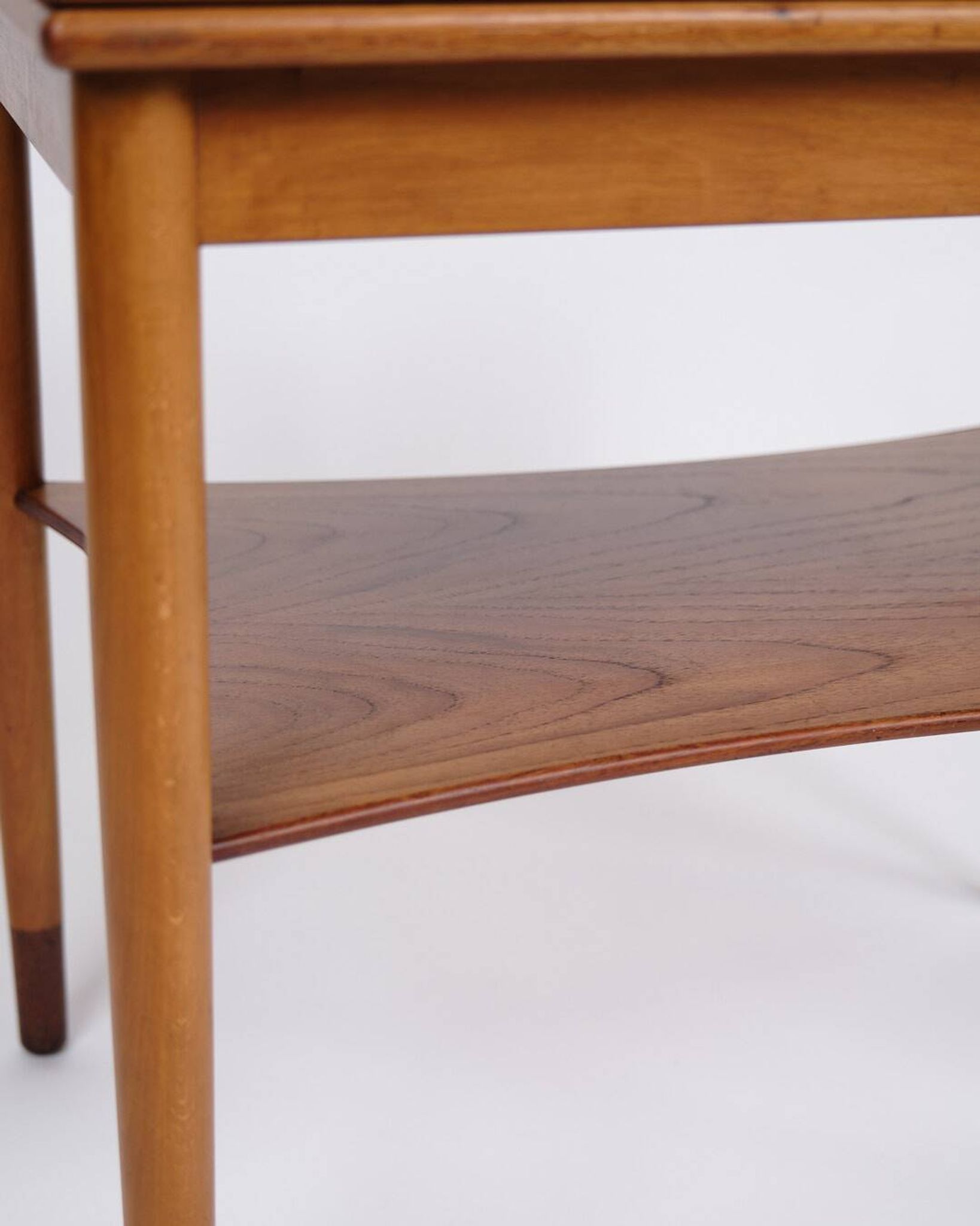 Folding table - Teak & Beech - Brass fittings - Børge Mogensen - Søborg Furniture Factory - 1950s