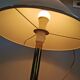 Vintage Brass Table Lamp with Fabric Shade, Mid-Century Bedside Light