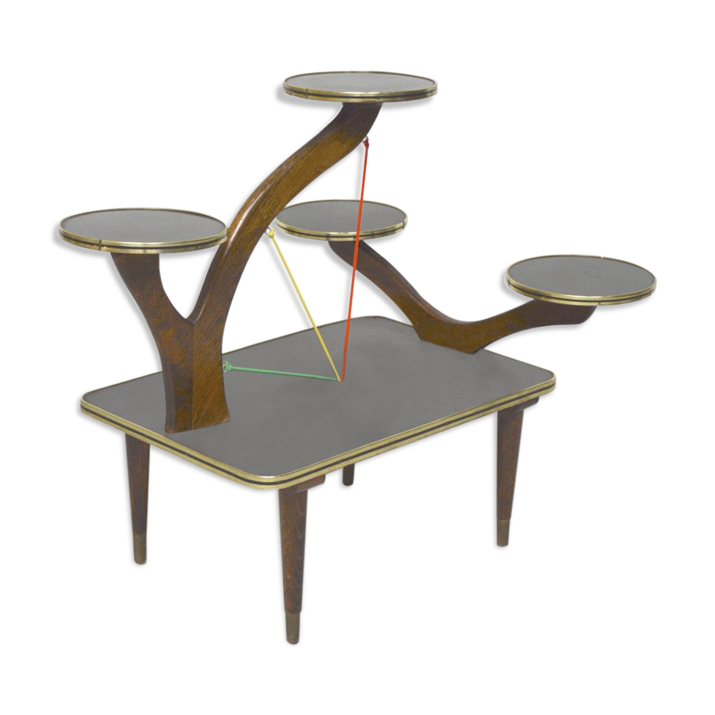 Black plant holder table, 1960