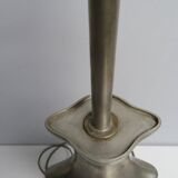 Vintage style pewter lamp base, potstainiers hutois