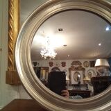 Silver round mirror 64cm