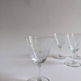 Lot de 4 verres ciselés