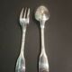 Christofle box – Child's spoon & fork – Silver-plated metal