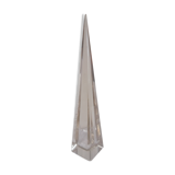 Glass paper press signed Archimède Séguso. Obelisk.