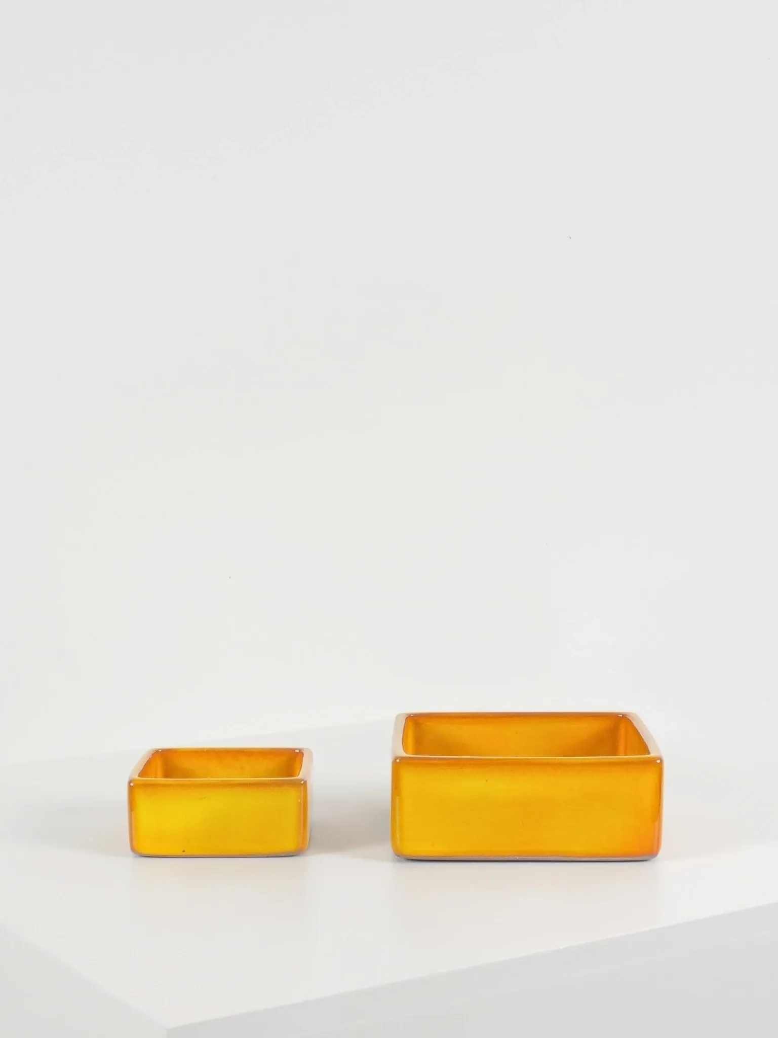 Jacques & dani ruelland, 2 ceramic catchalls, france, circa 1960