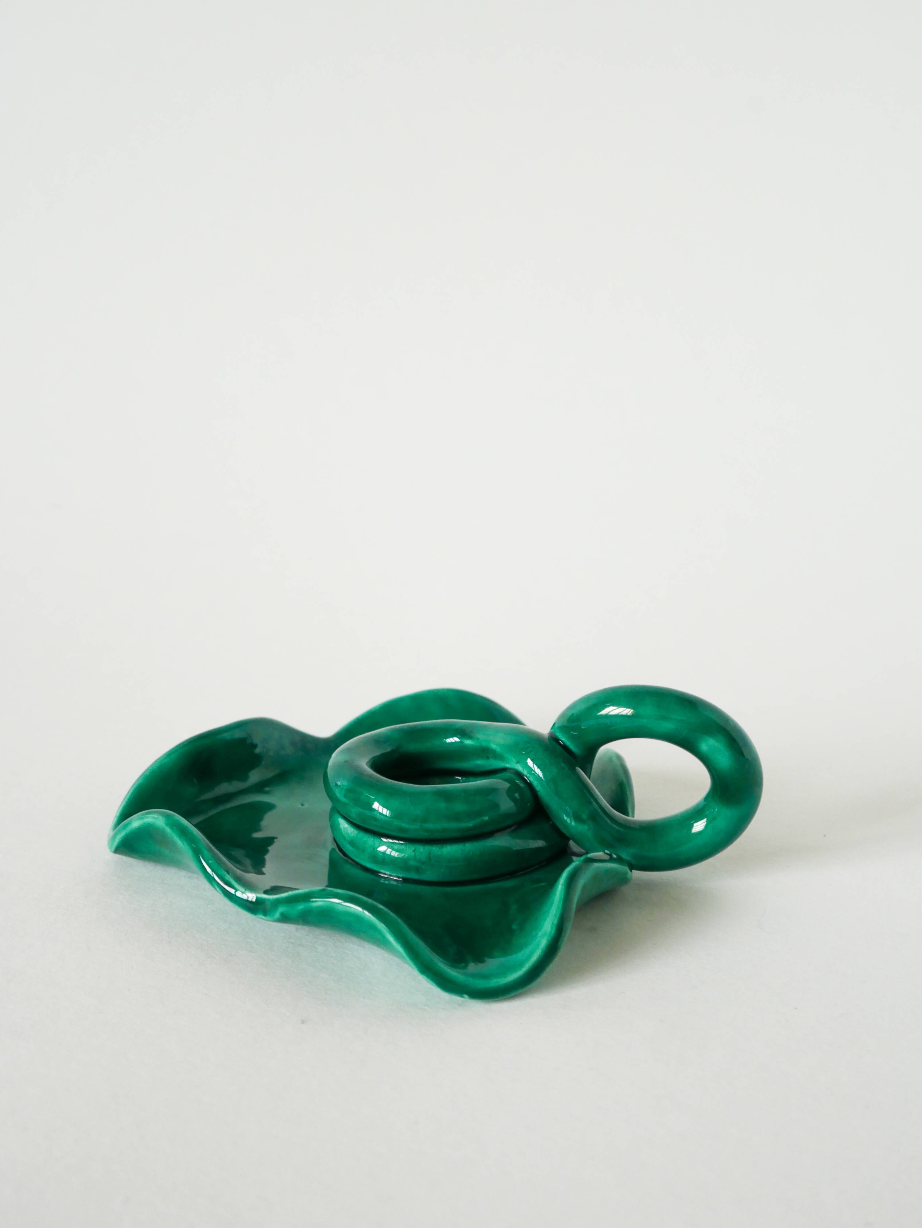 Slip leaf candle holder, 1970