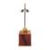 Lacquered Burl Wood Cube Table Lamp 1970s Hollywood Regency Glamour