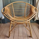 Rattan lemon chair 1960