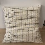 Beige wool fabric cushion
