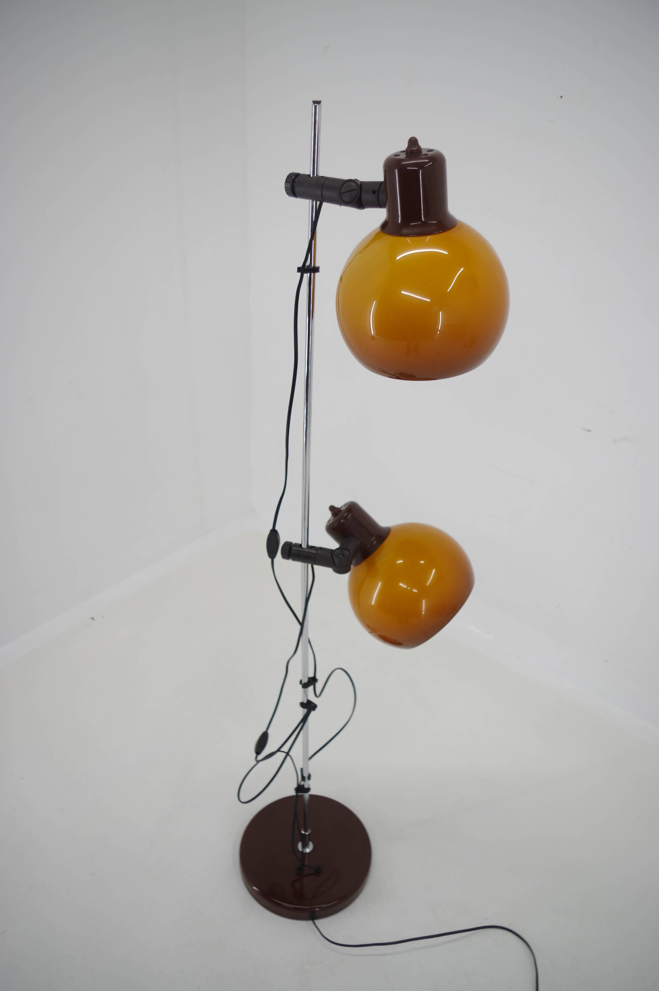 Lampadaire orange vintage, Hongrie, 1970