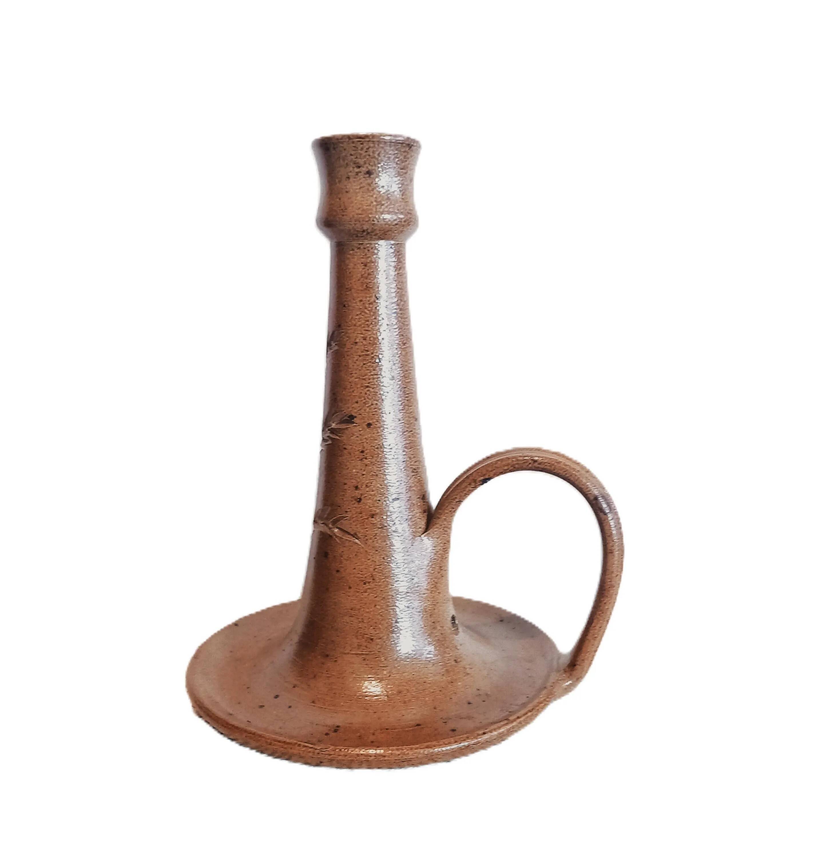 Stoneware candle holder
