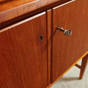 Vintage Scandinavian teak sideboard with writing surface, 1960s.