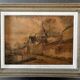 Tableau paysage de campagne Édouard Lefevre 1879