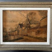 Tableau paysage de campagne Édouard Lefevre 1879