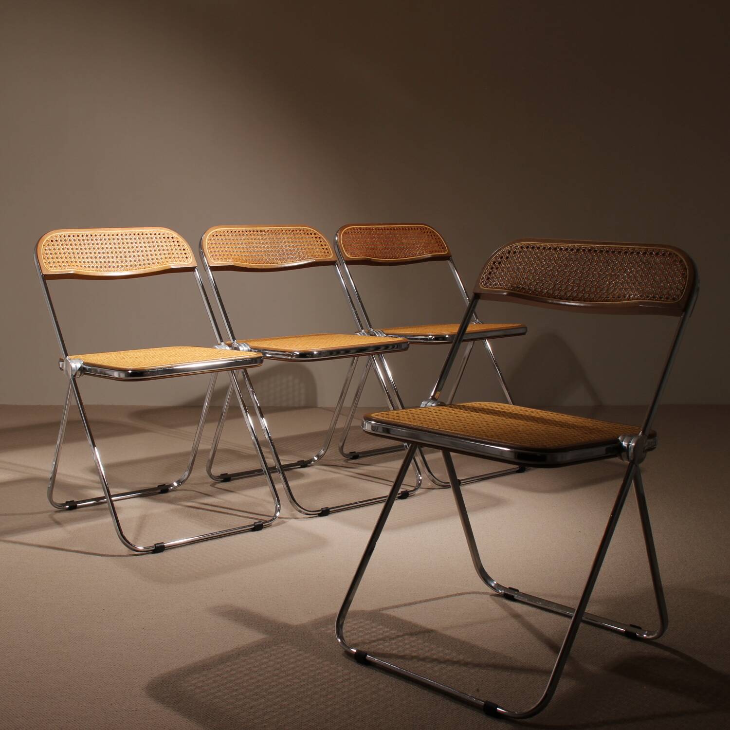 Four ‚Plia‘ Folding Chairs by Giancarlo Piretti for Anonima Castelli