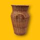 Large antique woven wicker basket – amphora shape – circa 1950