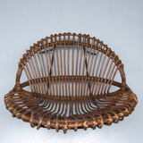 Mid-century chair in rattan, italy, 1950's