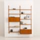 Danish mid-century teak wall unit with 2 cabinets, 1970s.