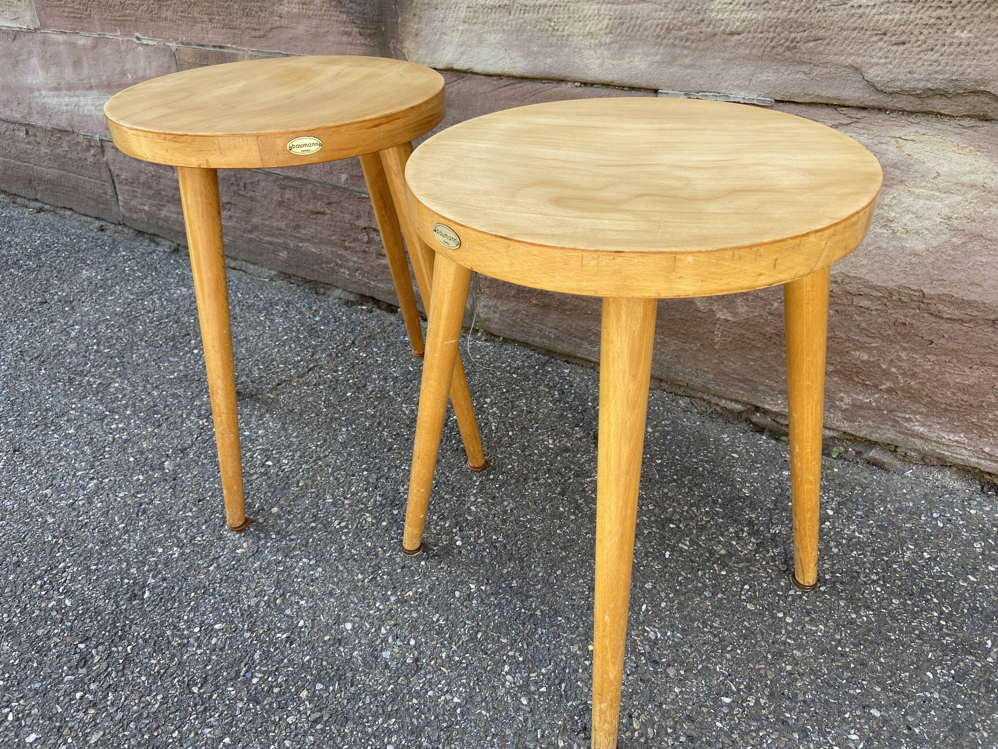 Tabouret scandinave baumann vintage