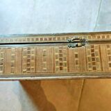 Branded wooden box, mother-of-pearl inlay, Syrian