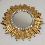 Miroir soleil en bois. Espagne, années 1960.