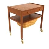 Scandinavian teak and rattan worker, Sweden, 1960s