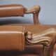 Chaise de bureau en cuir par Fior, 1980