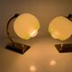 Pair vintage 1950 wall lamps bedside lamps gold - 21 cm