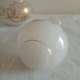 Suite Carafe, Carafon and Pot Opaline with gilded decorations XIX th