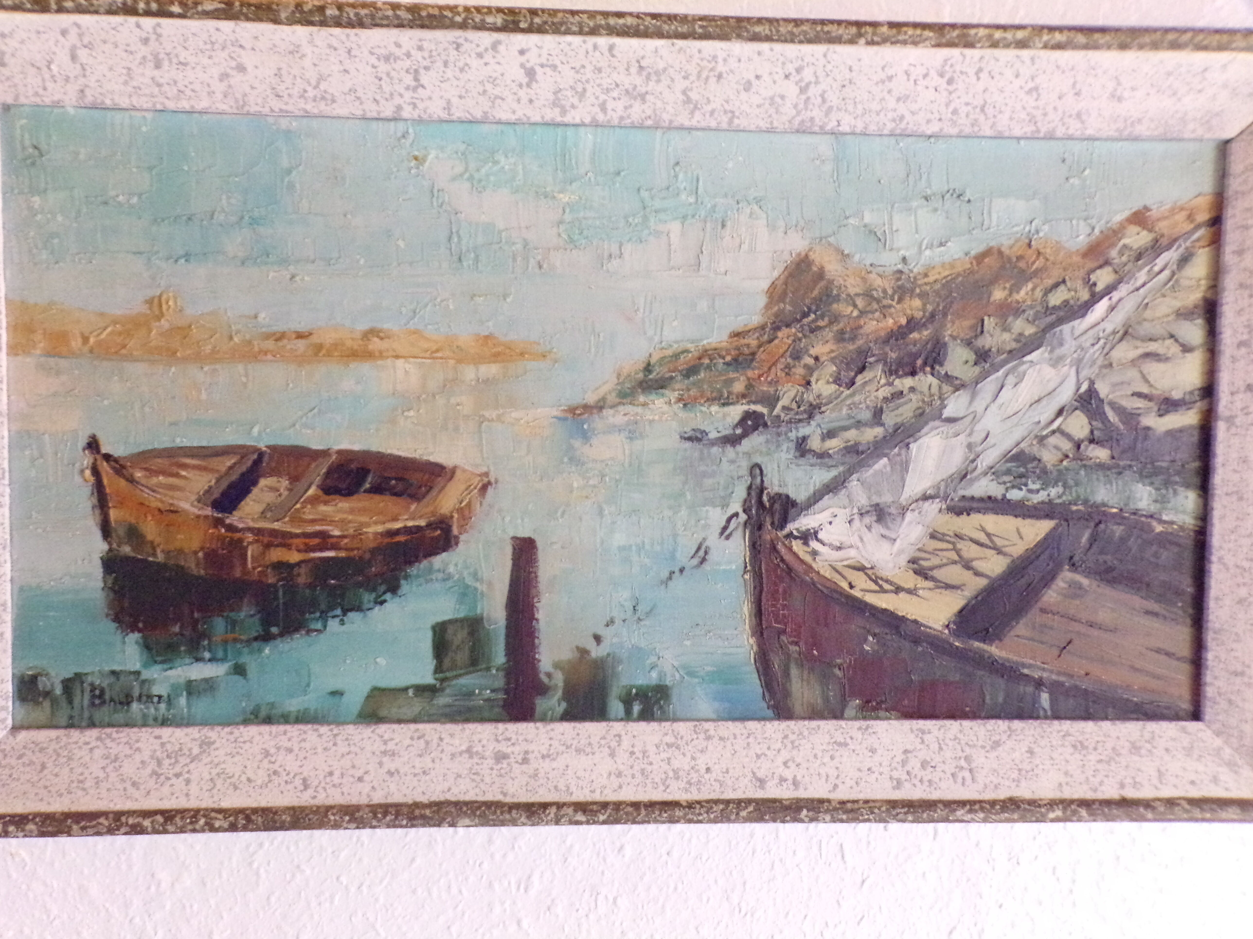 Oil painting and marine knife