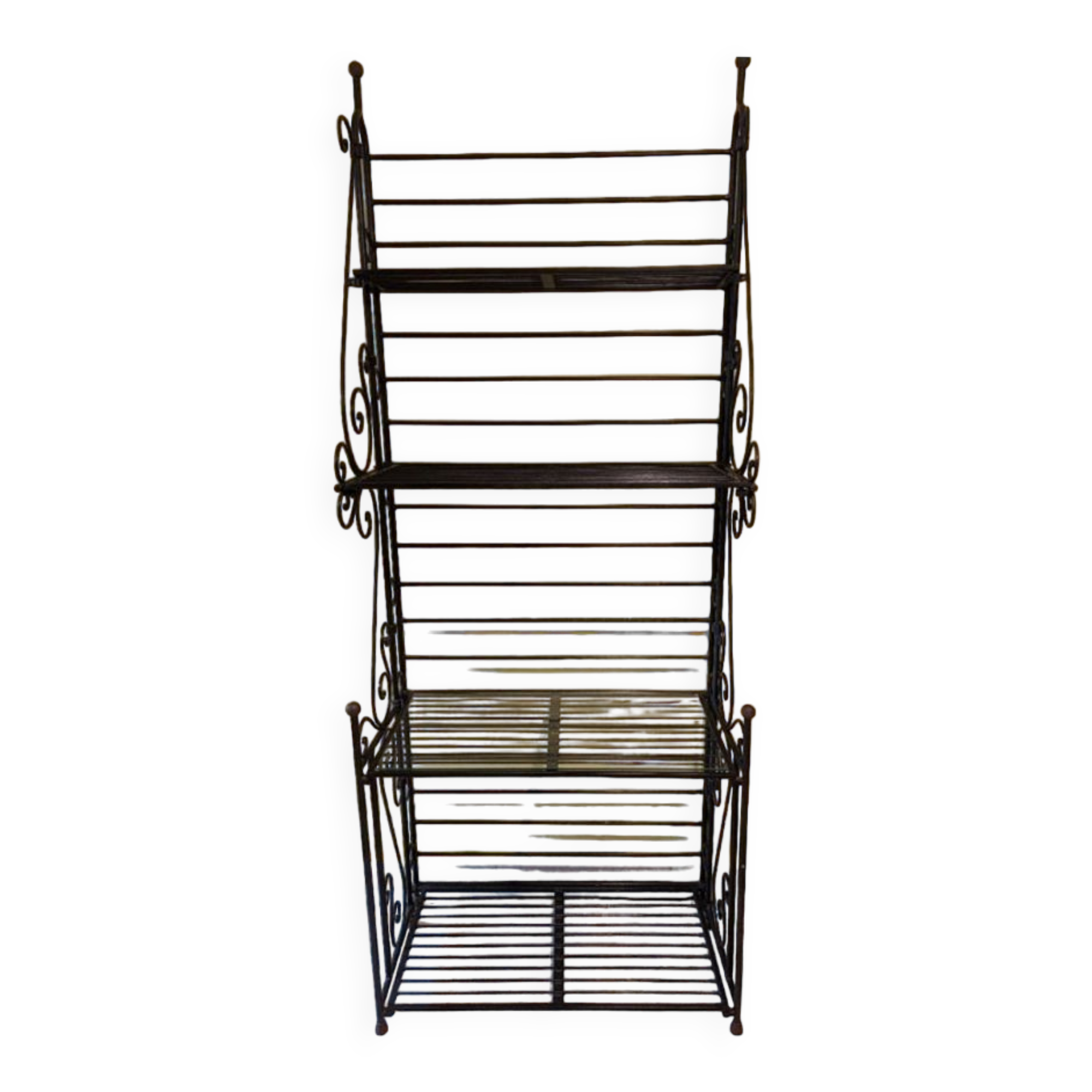 Wrought iron baker's shelf