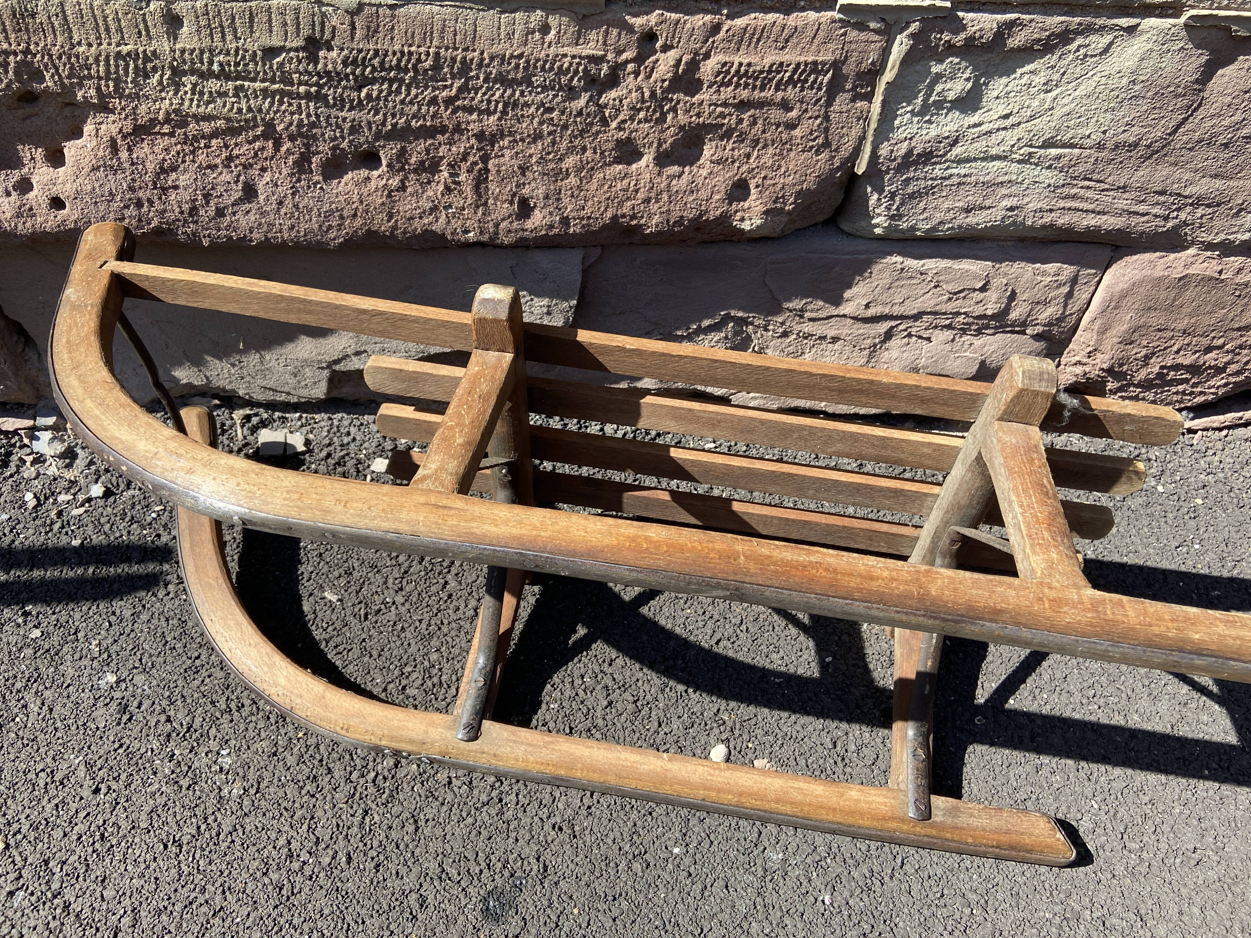 Old alsace sled sled christmas decoration davos style