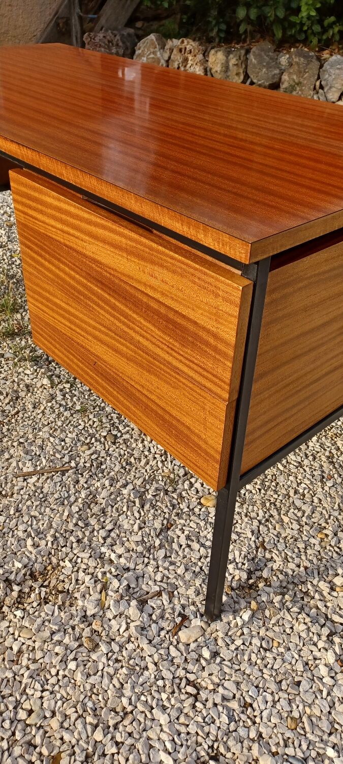 Old vintage desk Pierre Guariche 1970
