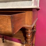 Table de toilette bois & marbre