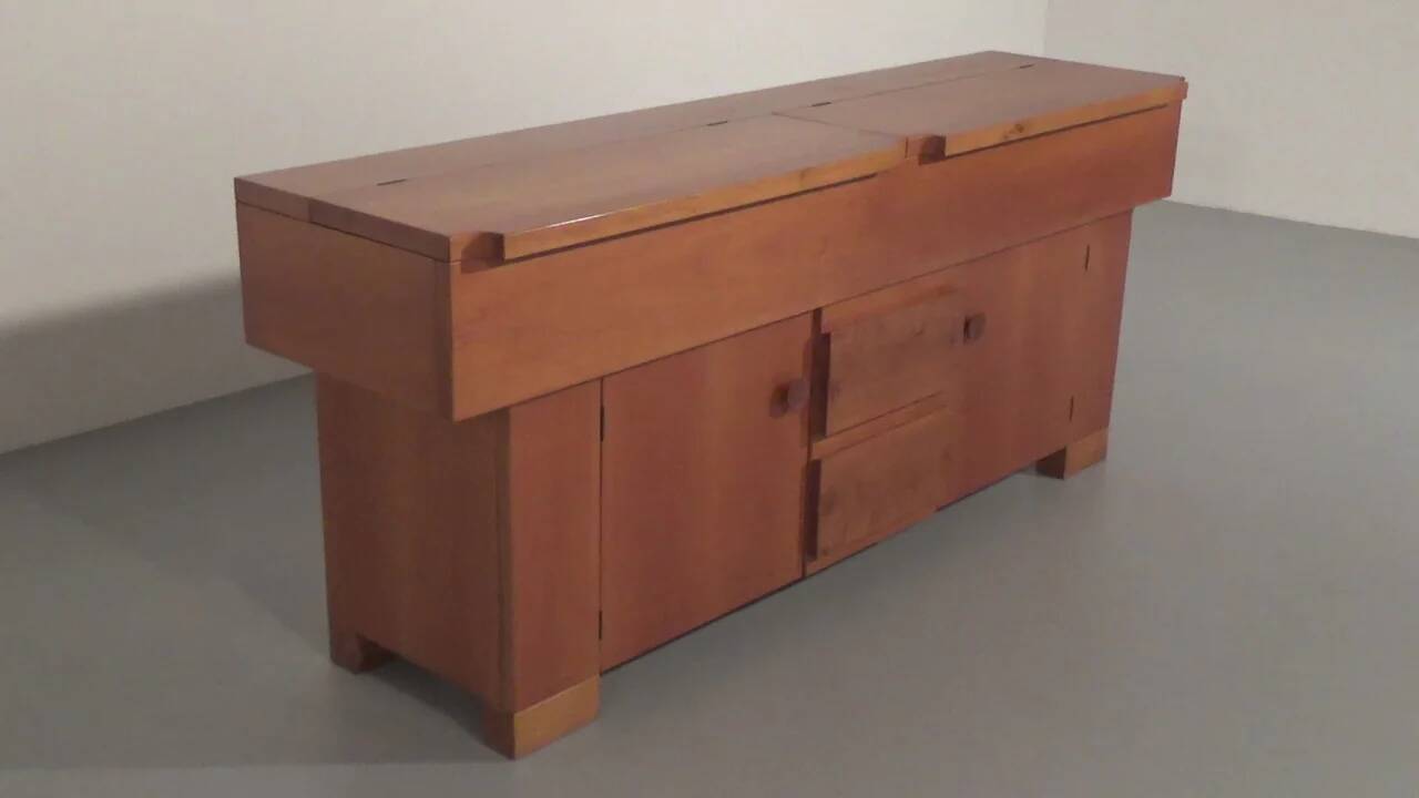 Torbecchia sideboard in walnut by Giovanni Michelucci for Poltronova, 1964