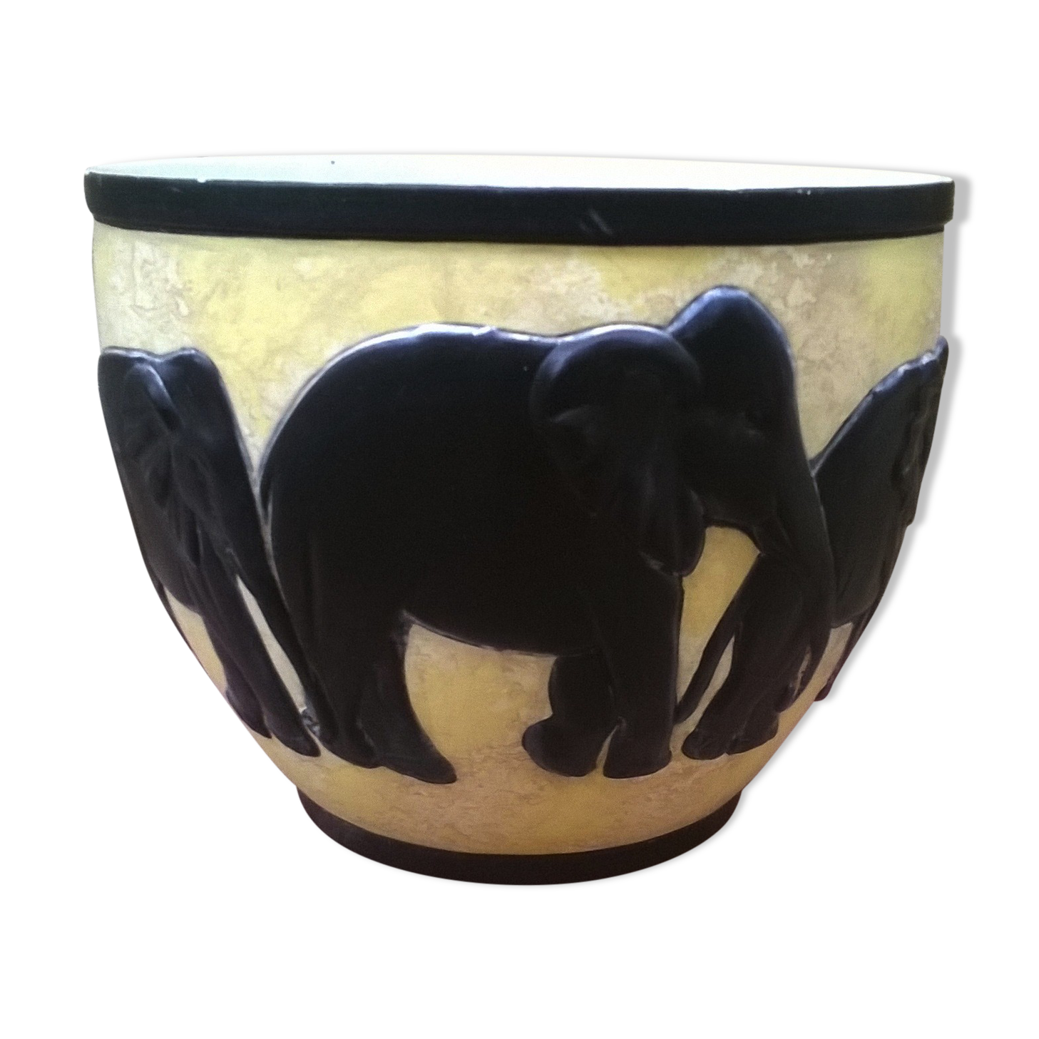 Vintage elephant pot cover