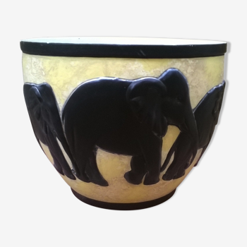 Cache pot éléphant vintage