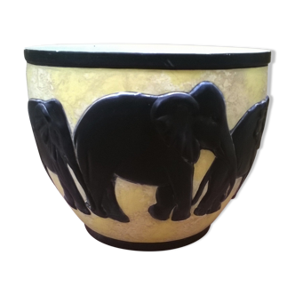 Vintage elephant pot cover