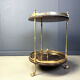 Italian lacquered goatskin / parchment serving bar cart by Aldo Tura