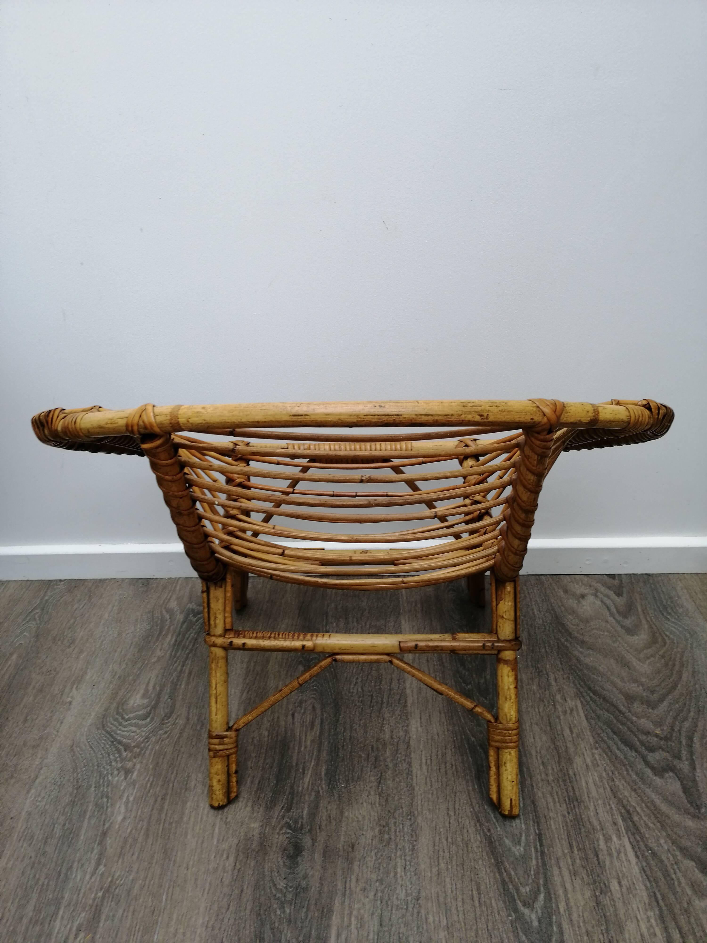 Children's lemon rattan chair