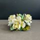 Rose porcelain barbotine candlestick - Capodimonte Italy - Ref 1378