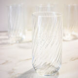 6 high ridged glasses