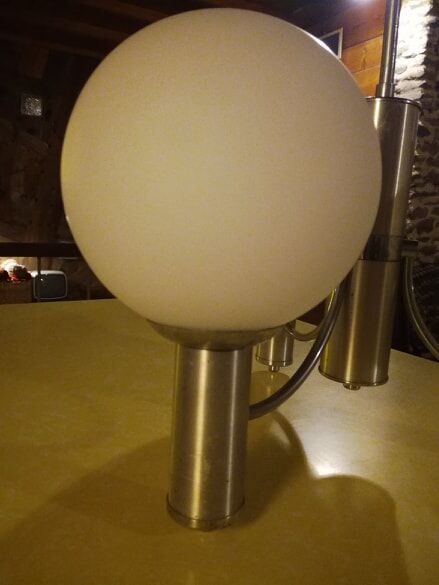 Hanging 70s opaline globes