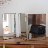 Vintage triptych barber mirror