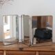Vintage triptych barber mirror