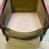 19th-century bergère in mahogany