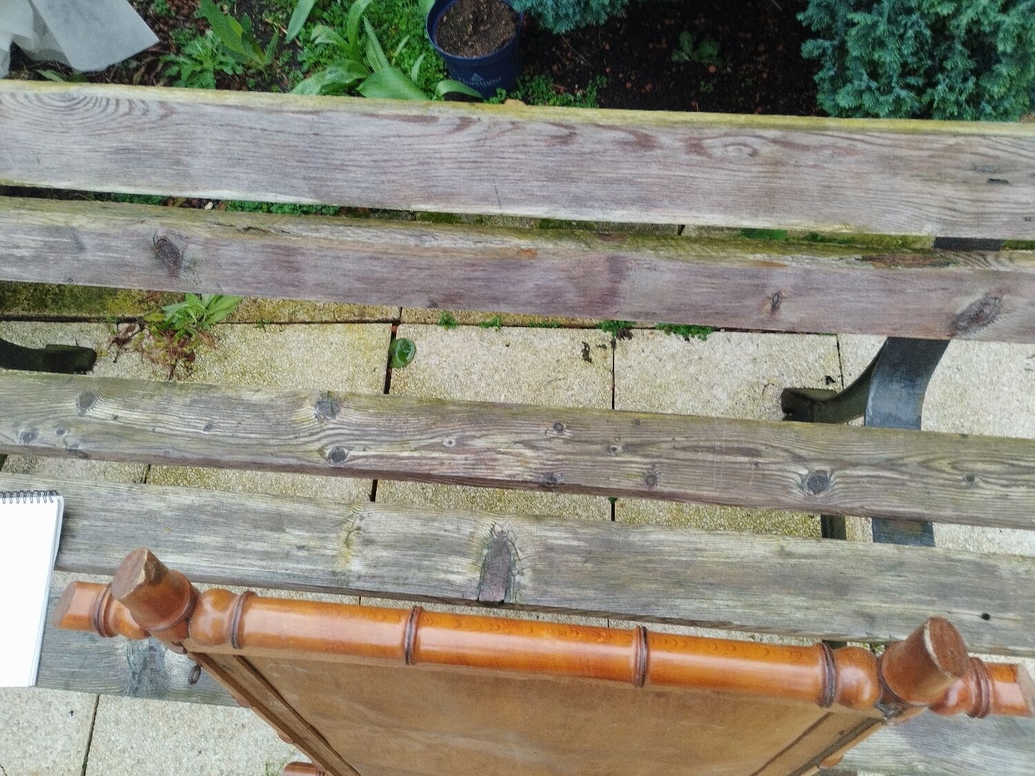 Vintage bamboo antique mirror