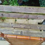 Vintage bamboo antique mirror