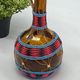 Bottle, carafe, lady Jeanne, scoubidou , vintage, plastic thread ,