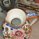 Gien earthenware pitcher peony decor.